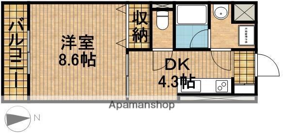 WOHNEN ヴォーネン(1K/1階)の間取り写真