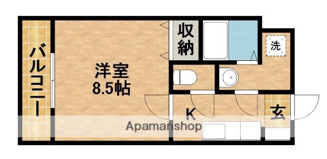 リュミエール(1K/1階)の間取り写真