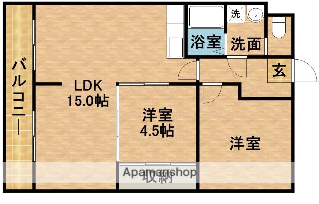 エル・コンフォール(2LDK/3階)の間取り写真