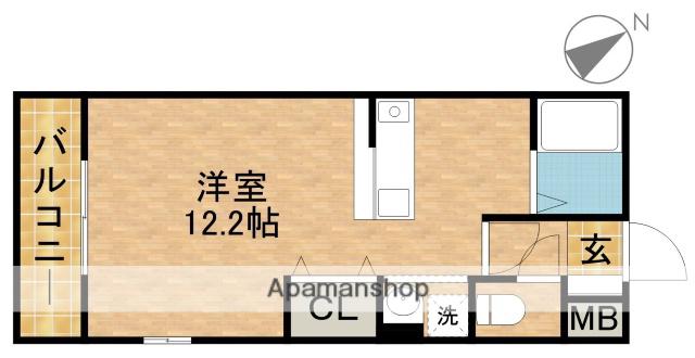 アポロミレニア(1K/1階)の間取り写真