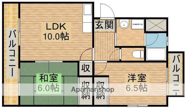 コンフォート(2LDK/3階)の間取り写真
