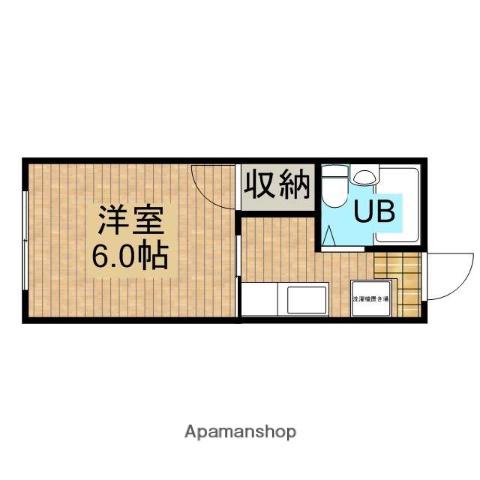 シティハイツ亀の甲(1K/1階)の間取り写真
