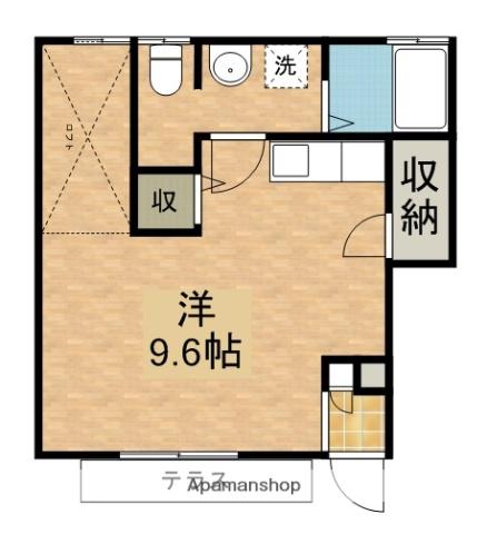 オイスターハウス(ワンルーム/1階)の間取り写真