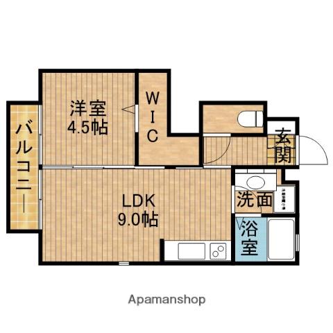 陽だまりハウス 結(1LDK/1階)の間取り写真