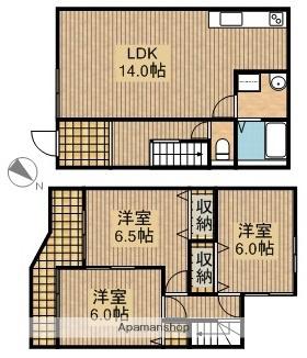東海道本線 浜松駅 バス乗車時間：40分 瑞穂小バス停で下車 徒歩4分 2階建 築27年(3LDK)の間取り写真