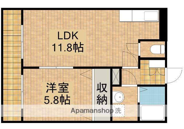 エバーグリーン21(1LDK/3階)の間取り写真