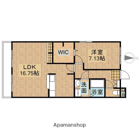ベルフラワー四番館(1LDK/3階)の間取り写真