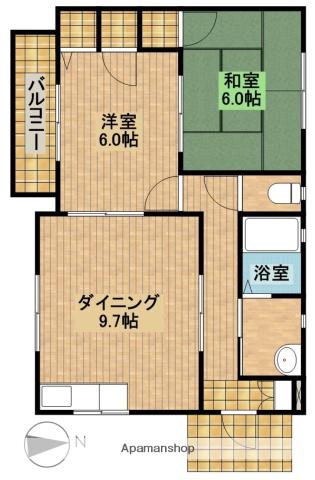 レジデンス和田(2DK/2階)の間取り写真