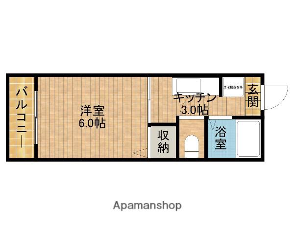 住吉ハイツ(1K/1階)の間取り写真