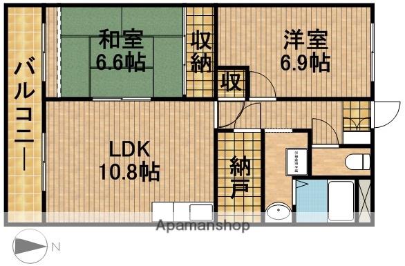アビタシオン(2LDK/1階)の間取り写真