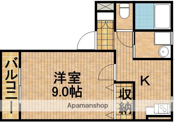 玉家ビル(1K/4階)の間取り写真
