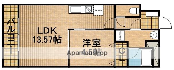 FINE GROWTH(1LDK/3階)の間取り写真