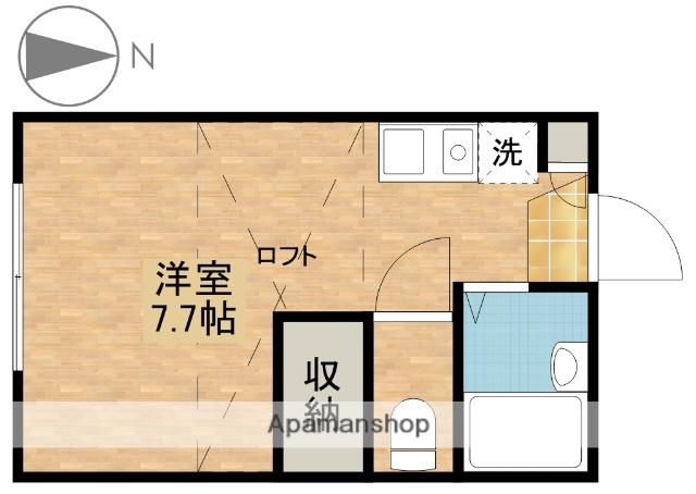 パレス東名Ⅱ(ワンルーム/2階)の間取り写真