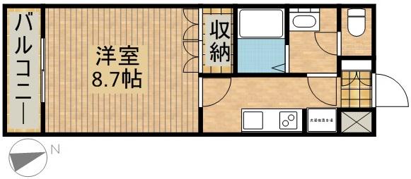 LEGACY(1K/1階)の間取り写真