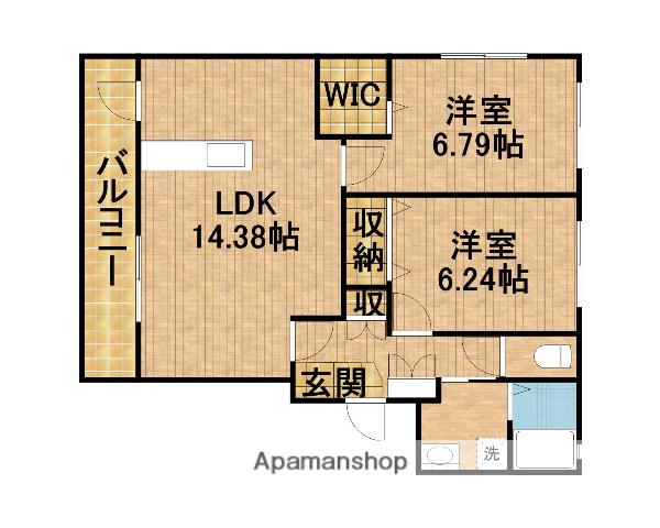 メルベイユ(2LDK/2階)の間取り写真