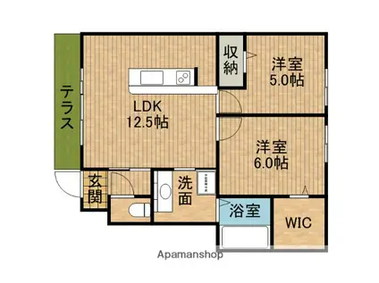 東海道本線 西焼津駅 徒歩20分 2階建 築8年(2LDK/1階)の間取り写真