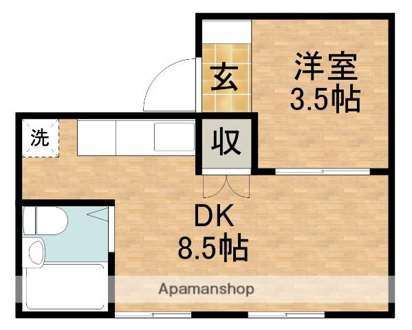 A-LIFE葵東(1DK/4階)の間取り写真