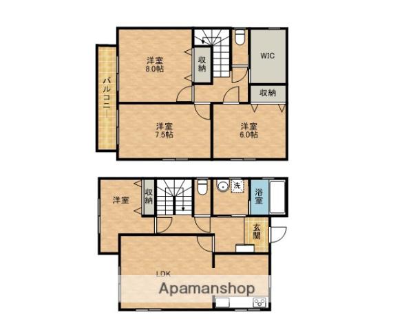 東海道本線 焼津駅 バス乗車時間：26分 一色上バス停で下車 徒歩1分 2階建 築18年(4LDK)の間取り写真