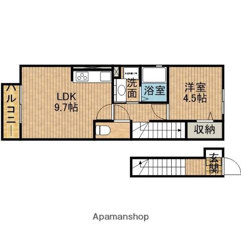 ロイヤル フローラ(1LDK/2階)の間取り写真