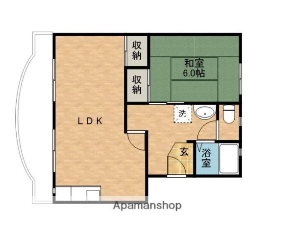 ハイツハイランド(1LDK/3階)の間取り写真
