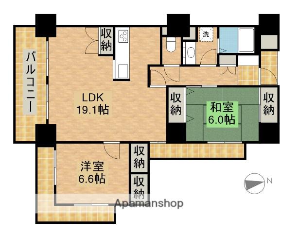 いなんば山ホームズ(2LDK/2階)の間取り写真