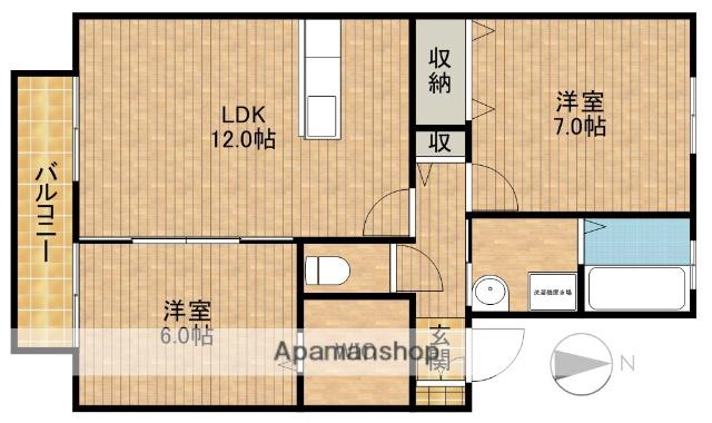 ローズコート和田B(2LDK/2階)の間取り写真