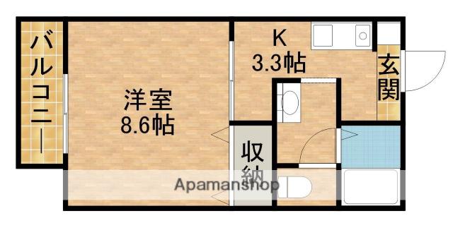 アイポート(1K/2階)の間取り写真