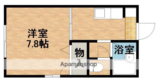 パラシオン文丘(1K/2階)の間取り写真