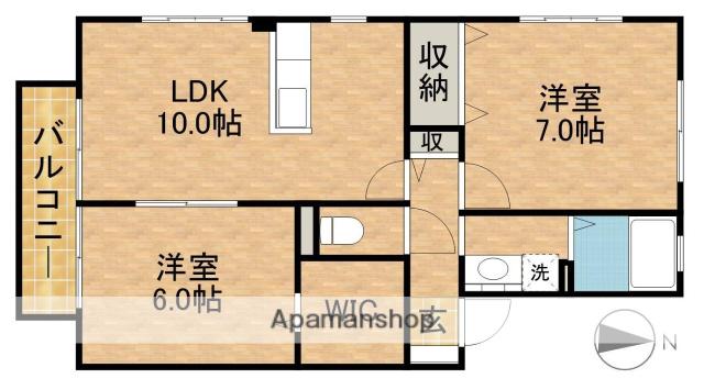 ガーデンスクエアーⅡ(2LDK/2階)の間取り写真