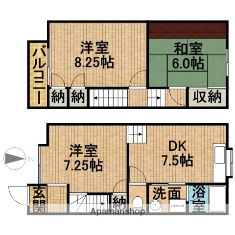 ユージン(3DK)の間取り写真