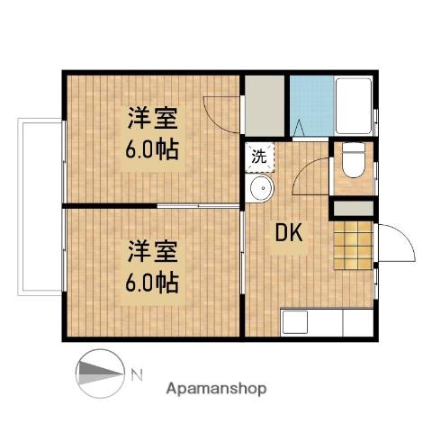 グレースB(2K/2階)の間取り写真