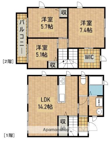 アグレストⅡ(3LDK)の間取り写真