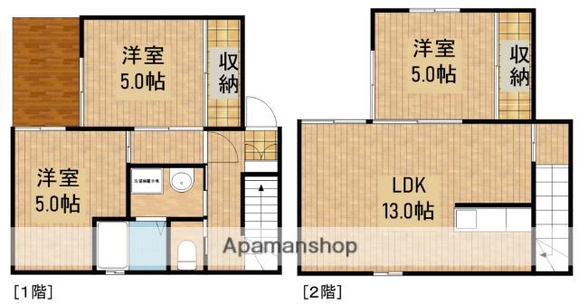 東海道本線 浜松駅 バス乗車時間：15分 貝まぐりバス停で下車 徒歩5分 2階建 築18年(3LDK)の間取り写真