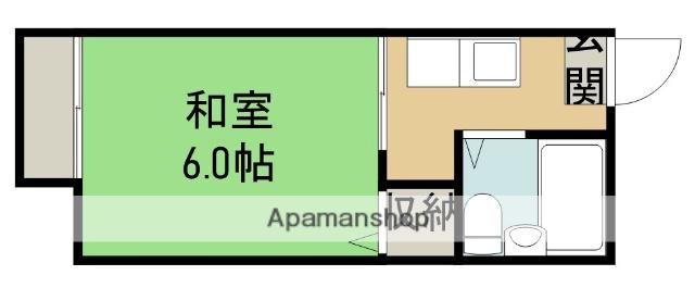 ほたるA(1K/2階)の間取り写真