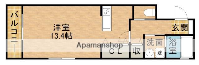 LE LION SATO(ワンルーム/3階)の間取り写真