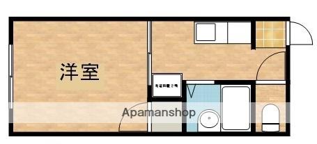 レクリオヒロ西池新田(1K/1階)の間取り写真