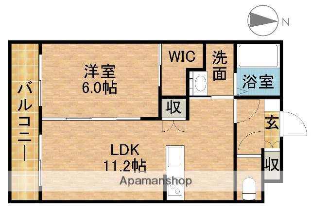 LEUCADIA(1LDK/3階)の間取り写真
