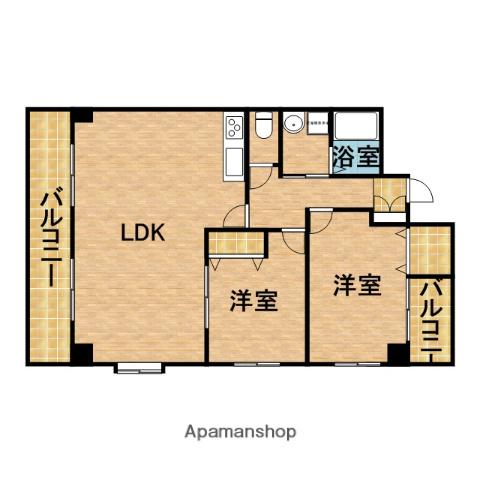 ロイヤルハイツ掛川(2LDK/5階)の間取り写真