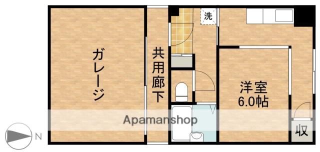 ルート03(ワンルーム/2階)の間取り写真