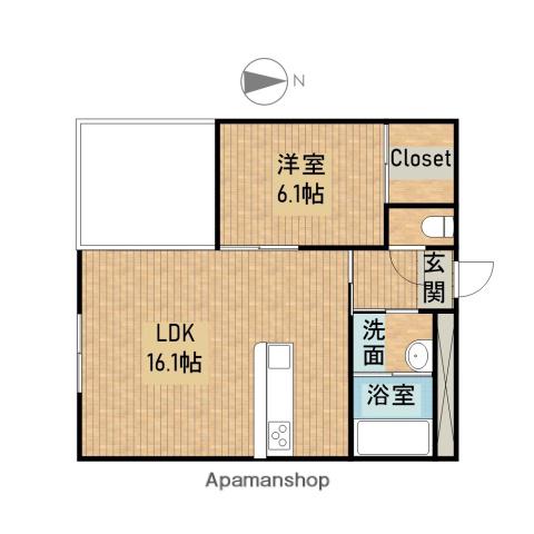 CURMSⅠ(1LDK/3階)の間取り写真