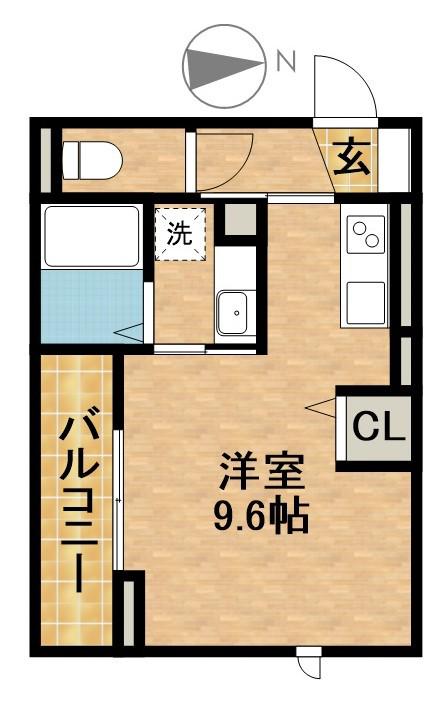 D-HILLS佐藤(ワンルーム/3階)の間取り写真