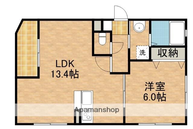 LA GRANDE MAISON Ⅲ(1LDK/2階)の間取り写真