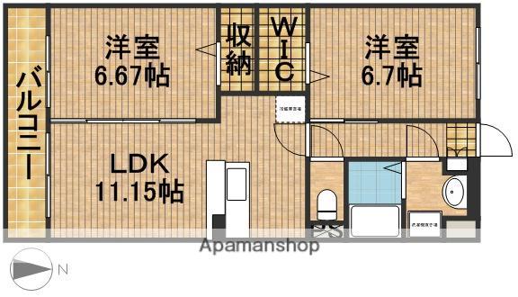 サンシャインユタカⅡ(2LDK/1階)の間取り写真