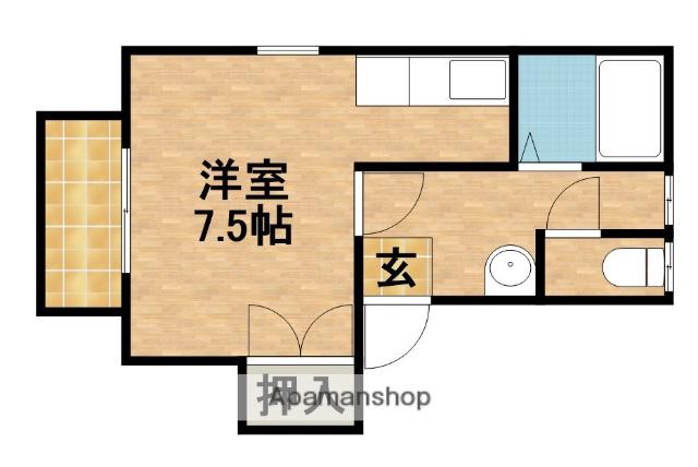 ハイツトリイ(ワンルーム/2階)の間取り写真