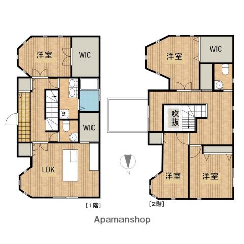 東海道本線 菊川駅(静岡) 徒歩10分 2階建 築8年(4LDK)の間取り写真