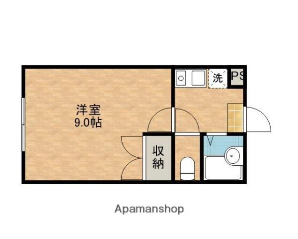 MONTE小石川(1K/3階)の間取り写真