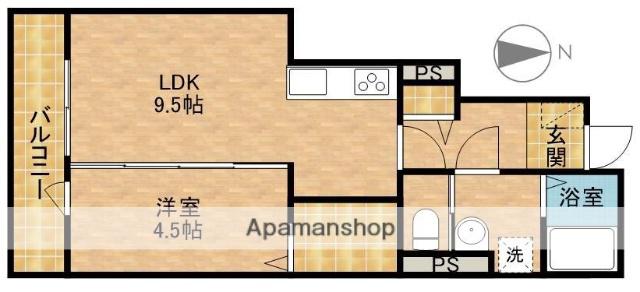グランリジェール(1LDK/1階)の間取り写真