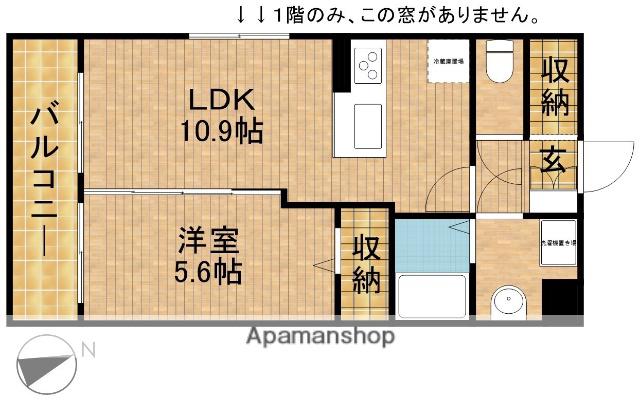 ベレッツァ神田町Ⅰ(1LDK/3階)の間取り写真