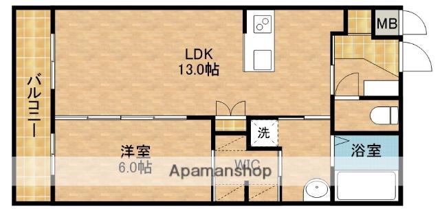 ブリアージュ浜北駅前(1LDK/4階)の間取り写真