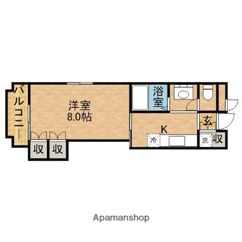 VILLA PINE PLAIN(1K/4階)の間取り写真